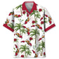 Tropical Florida Palm Map Hawaiian Shirt For Beach Parties And Weekend Getaways