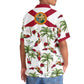 Tropical Florida Palm Map Hawaiian Shirt Design Detail For Beach Days And Holiday Travel