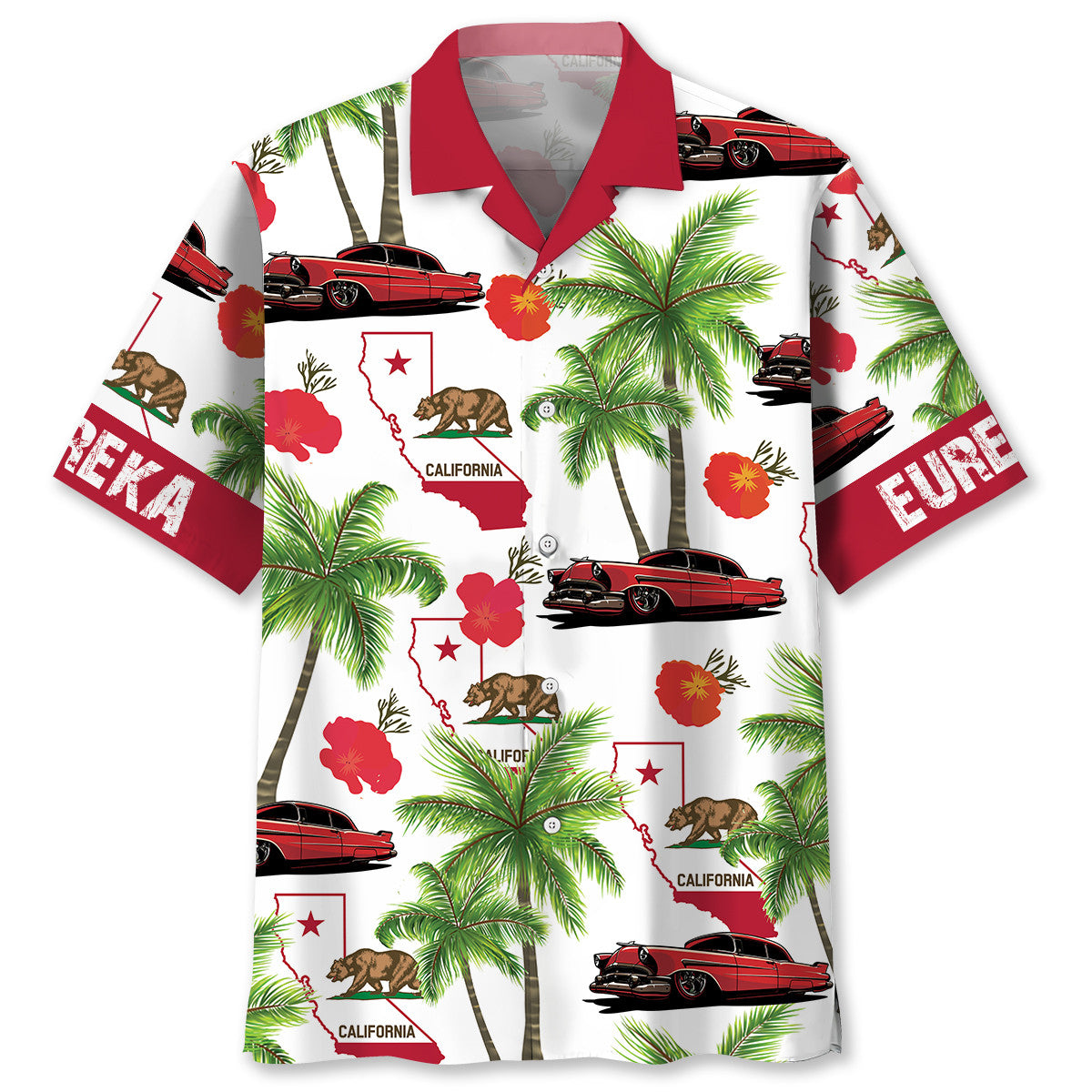 Euroka California Scenic Coastal Hawaiian Shirt Design View For Resort Travel And Thoughtful Gifting