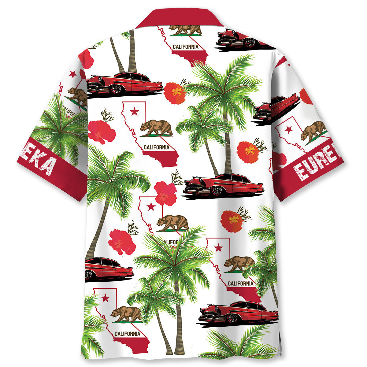 Euroka California Scenic Coastal Hawaiian Shirt For Vacation Days And Relaxed Coastal Outings