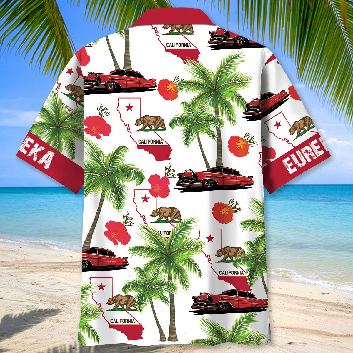 Euroka California Scenic Coastal Hawaiian Shirt Artwork View For Weekend Travel And Beach Style