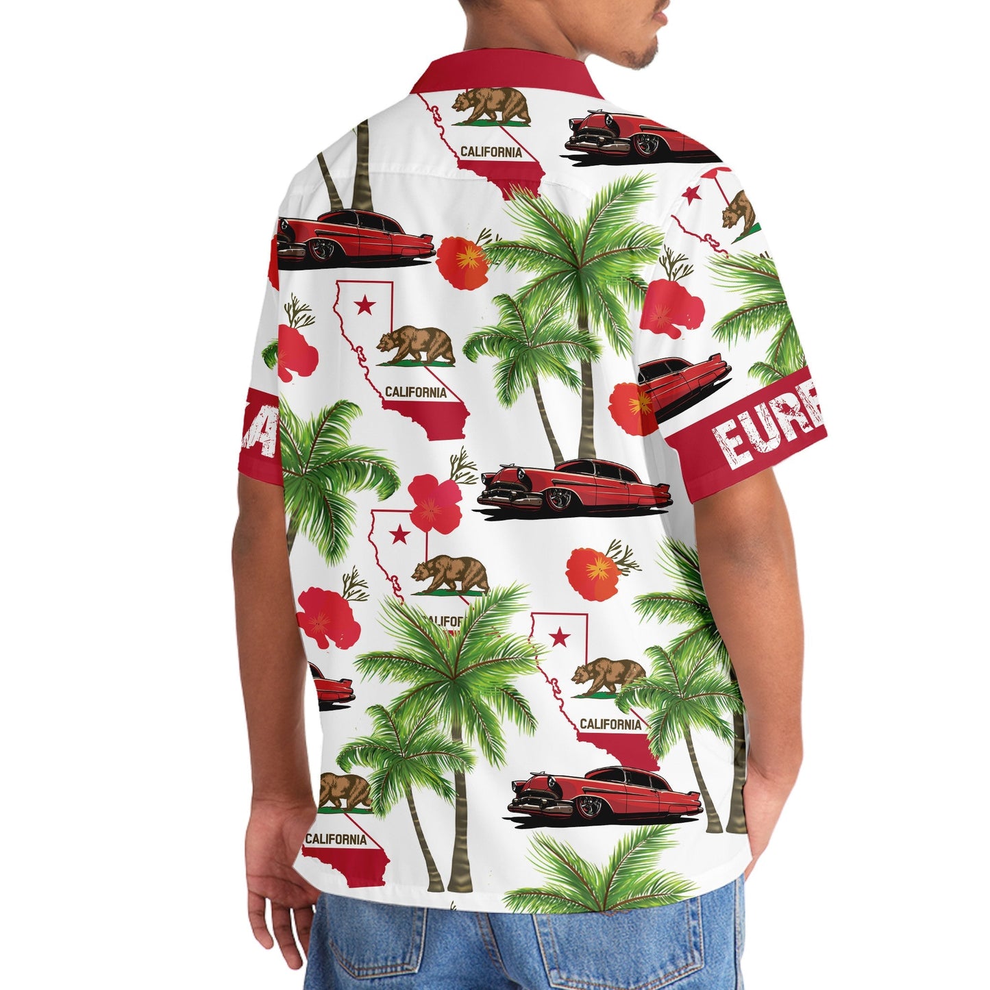 Euroka California Scenic Coastal Hawaiian Shirt For Resort Getaways And Comfortable Summer Activities