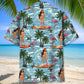 Tropical Surfing Aloha Girl Hawaiian Shirt For Vacation Days And Relaxed Coastal Outings