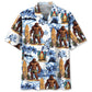 Tropical Surfing Forest Creature Surfboard Hawaiian Shirt Artwork View For Weekend Travel And Beach Style