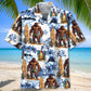 Tropical Surfing Forest Creature Surfboard Hawaiian Shirt Design Detail For Sunny Adventures And Casual Wear