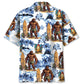 Tropical Surfing Forest Creature Surfboard Hawaiian Shirt For Resort Getaways And Comfortable Summer Activities