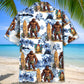 Tropical Surfing Forest Creature Surfboard Hawaiian Shirt For Summer Vacation And Beach Travel