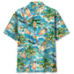 Tropical Surfing Surfboard Wave Hawaiian Shirt Artwork Detail For Tropical Trips And Casual Outings