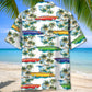 Colorful Boat Power Racing Hawaiian Shirt Artwork Detail For Tropical Trips And Casual Outings