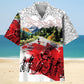Cycling Route Adventure Hawaiian Shirt Pattern Detail For Summer Holidays And Outdoor Fun