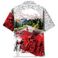 Cycling Route Adventure Hawaiian Shirt Artwork View For Weekend Travel And Beach Style