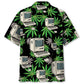 Retro Computer Pixel Hawaiian Shirt Pattern Detail For Summer Holidays And Outdoor Fun