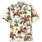 Western Desert Cowboy Bucking Hawaiian Shirt Artwork Detail For Resort Trips And Outdoor Activities
