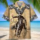 Vintage Western Retro Cowboy Hawaiian Shirt Artwork Detail For Resort Trips And Outdoor Activities