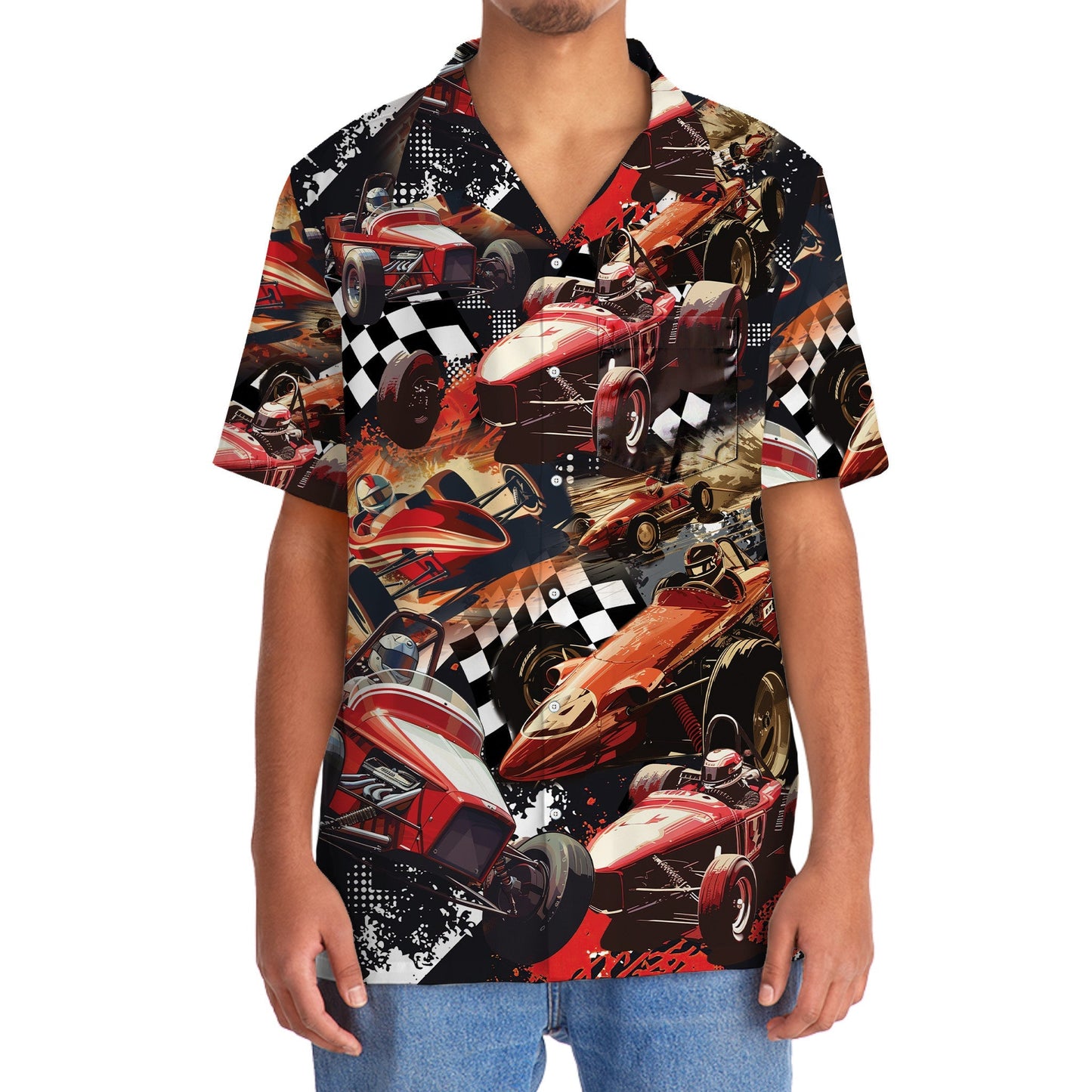 Car Dirt Track Racing Sprint Hawaiian Shirt For Beach Parties And Weekend Getaways