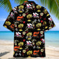 Black Car Dirt Track Racing Sprint Hawaiian Shirt For Summer Vacation And Beach Travel