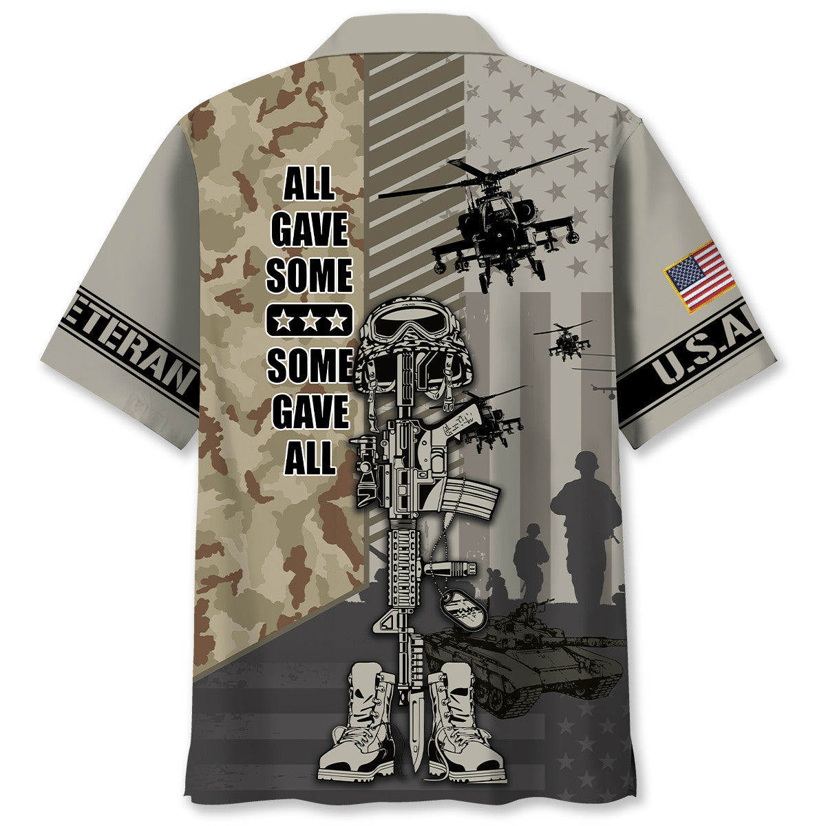 Veteran Gave Tribute Hawaiian Shirt Pattern View For Lightweight Everyday Style