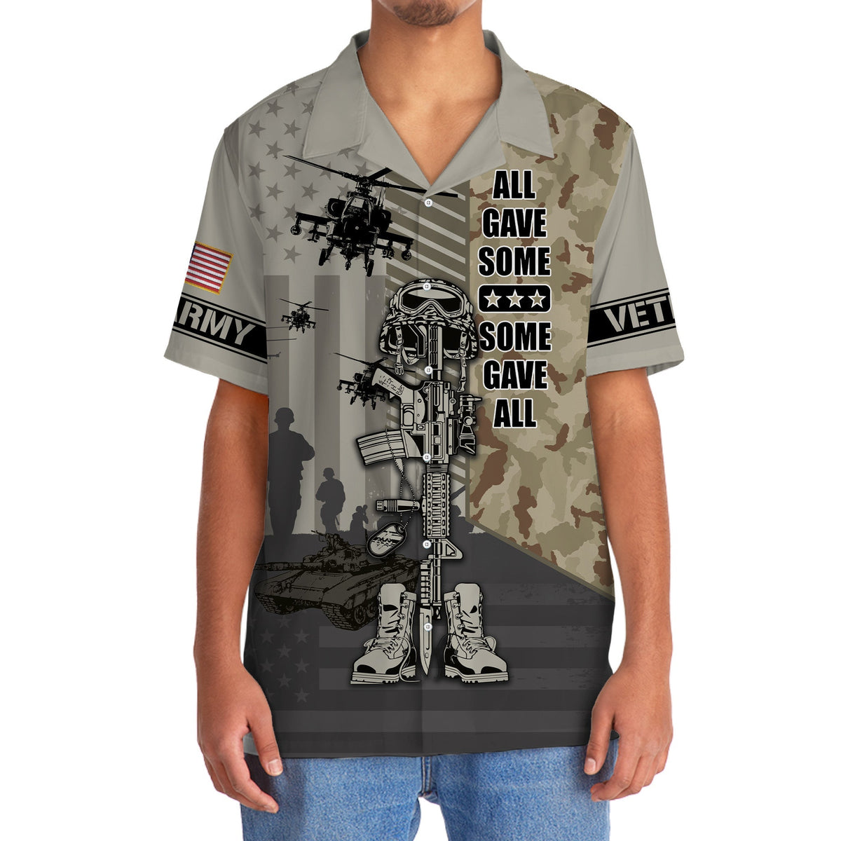 Veteran Gave Tribute Hawaiian Shirt For Coastal Adventures And Warm Weather Wear