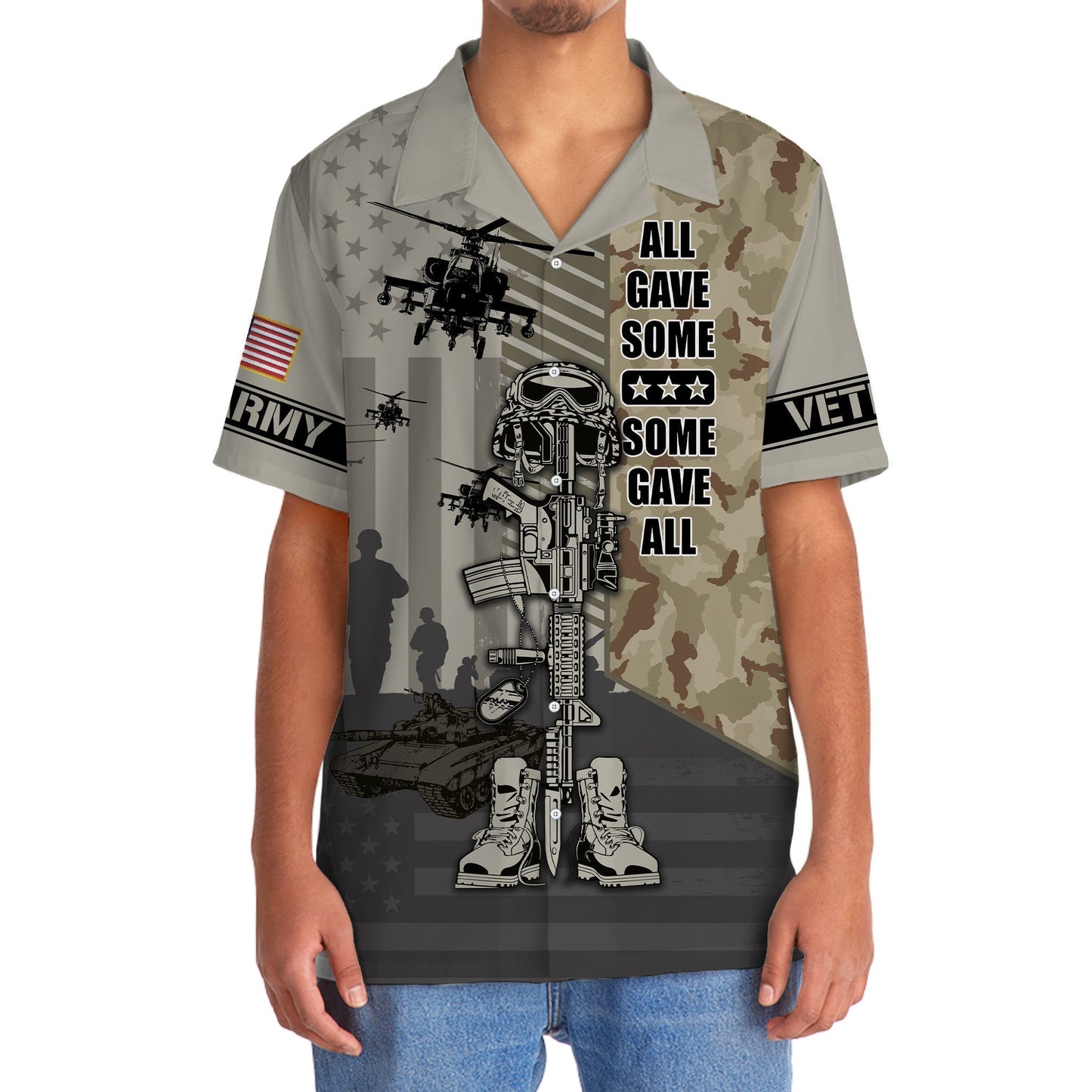 Veteran Gave Tribute Hawaiian Shirt For Coastal Adventures And Warm Weather Wear