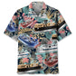 Tropical Boat Pontoon Coastal Hawaiian Shirt Artwork View For Coastal Escapes And Resort Style
