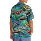 Vintage Retro Boat Pontoon Coastal Hawaiian Shirt For Beach Parties And Weekend Getaways