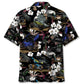 Black Car Sprint Racing Hawaiian Shirt For Resort Getaways And Comfortable Summer Activities