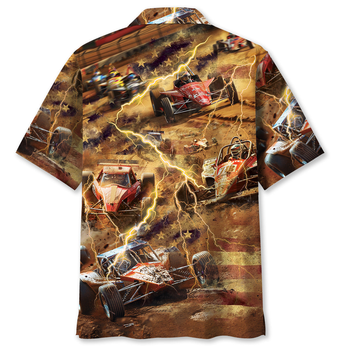 Vintage Retro Car Sprint Racing Hawaiian Shirt For Vacation Days And Relaxed Coastal Outings