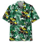 Green Tropical Car Sprint Racing Hawaiian Shirt Pattern View For Relaxed Warm Weather Outfits