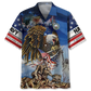 American Pride Us Veterans Tribute Hawaiian Shirt Design View For Casual Summer Styling