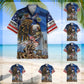 American Pride Us Veterans Tribute Hawaiian Shirt Pattern View For Relaxed Warm Weather Outfits