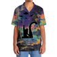 Forest Creature Nessie Night Adventure Hawaiian Shirt Artwork Detail For Resort Trips And Outdoor Activities