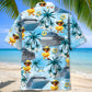Blue Tropical Duck Cruise Hawaiian Shirt Pattern View For Relaxed Warm Weather Outfits