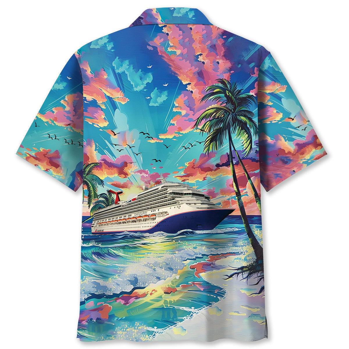 Tropical Cruise Cloudy Sky Hawaiian Shirt For Summer Events And Casual Outdoor Wear