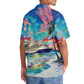 Tropical Cruise Cloudy Sky Hawaiian Shirt Pattern View For Lightweight Everyday Style