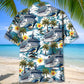 Tropical Floral Cruise Hibiscus Hawaiian Shirt Pattern Detail For Summer Holidays And Outdoor Fun
