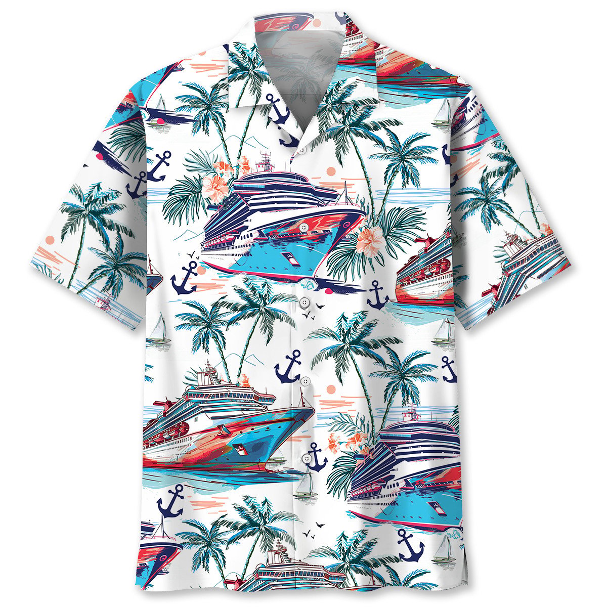 Tropical Cruise Summer Hawaiian Shirt Pattern View For Relaxed Warm Weather Outfits