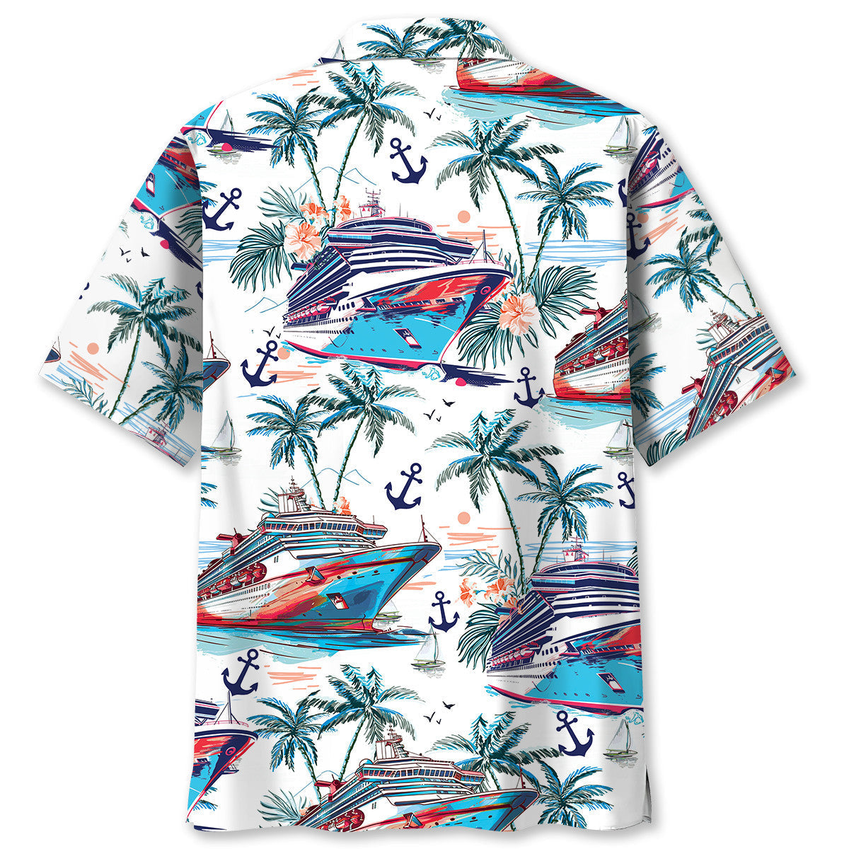 Tropical Cruise Summer Hawaiian Shirt Design View For Casual Summer Styling