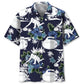 Blue Curling Nature Adventure Hawaiian Shirt Pattern View For Relaxed Warm Weather Outfits