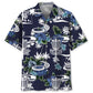 Blue Disc Golf Nature Adventure Hawaiian Shirt For Summer Events And Casual Outdoor Wear