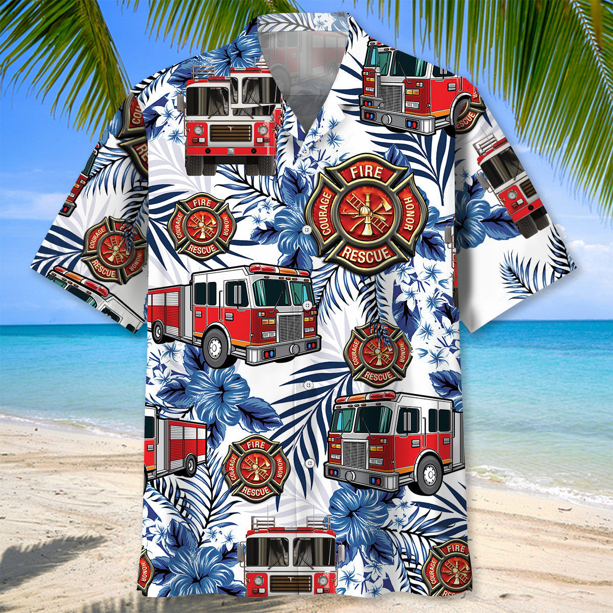 Firefighter Proud Tribute Hawaiian Shirt For Beach Parties And Weekend Getaways