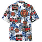 Firefighter Proud Tribute Hawaiian Shirt Pattern Detail For Vacation Travel And Daily Wear