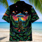 Bold Alien Forest Creature Middle Finger Hawaiian Shirt For Poolside Relaxation And Sunny Getaways
