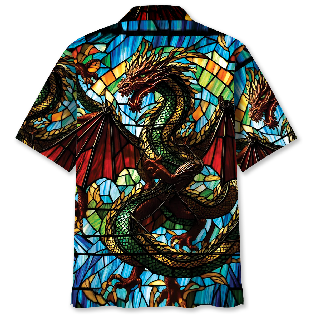 Dragon Temple Suncatcher Mystic Hawaiian Shirt Design Detail For Sunny Adventures And Casual Wear