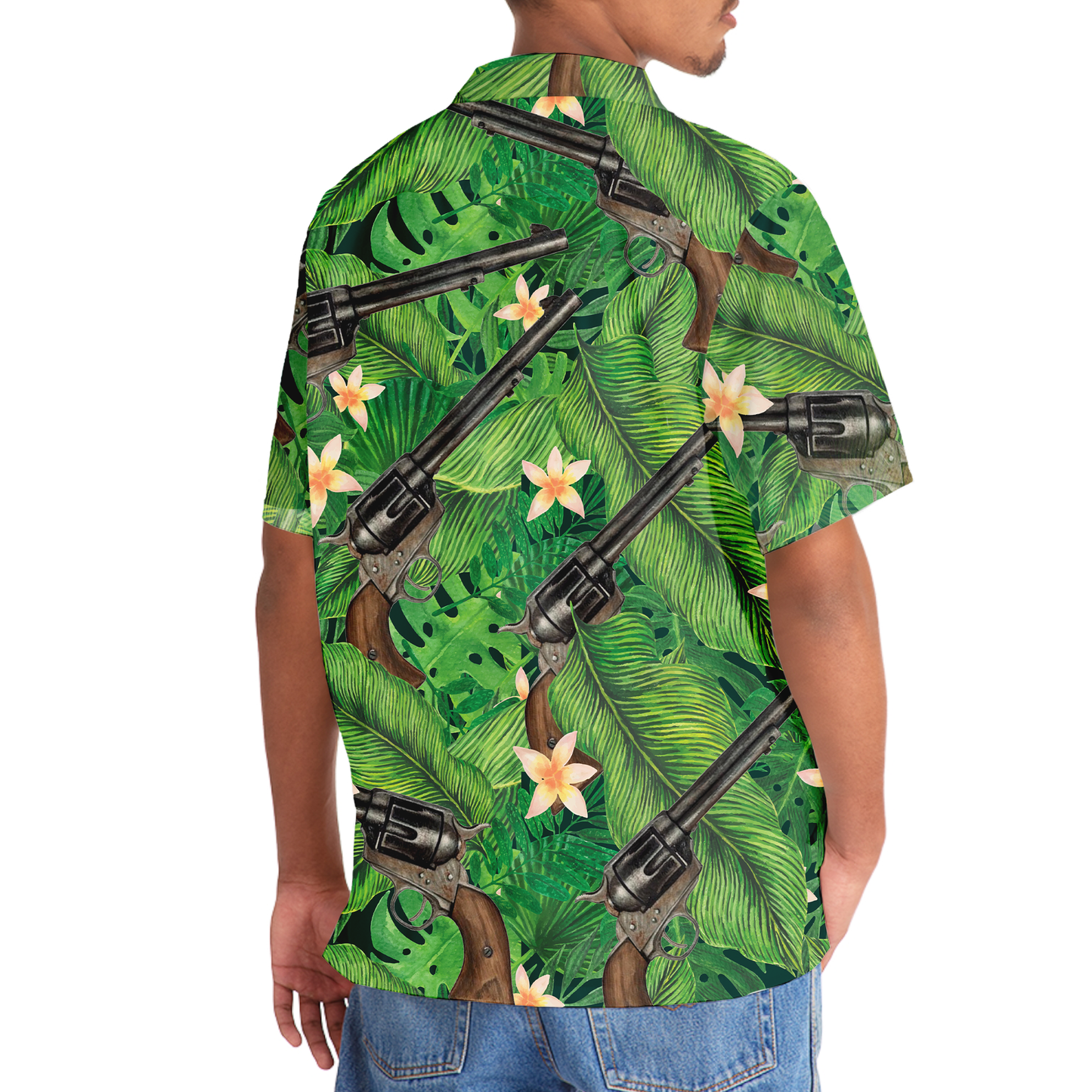 Green Tropical Vintage Western Retro Hawaiian Shirt For Warm Weather Adventures And Everyday Comfort