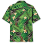 Green Tropical Vintage Western Retro Hawaiian Shirt For Beach Parties And Weekend Getaways