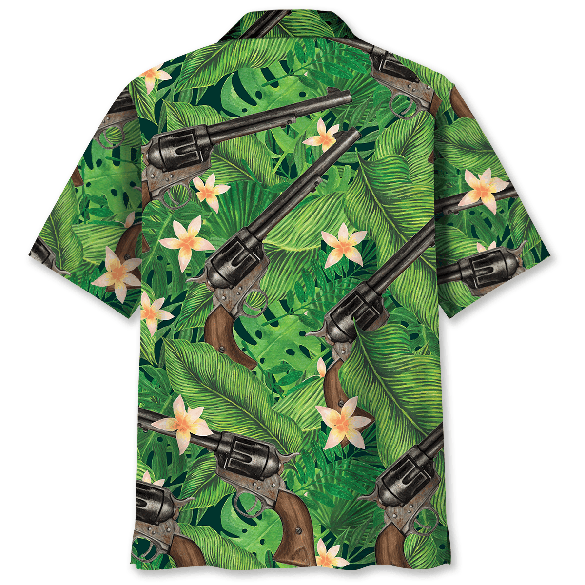 Green Tropical Vintage Western Retro Hawaiian Shirt For Beach Parties And Weekend Getaways