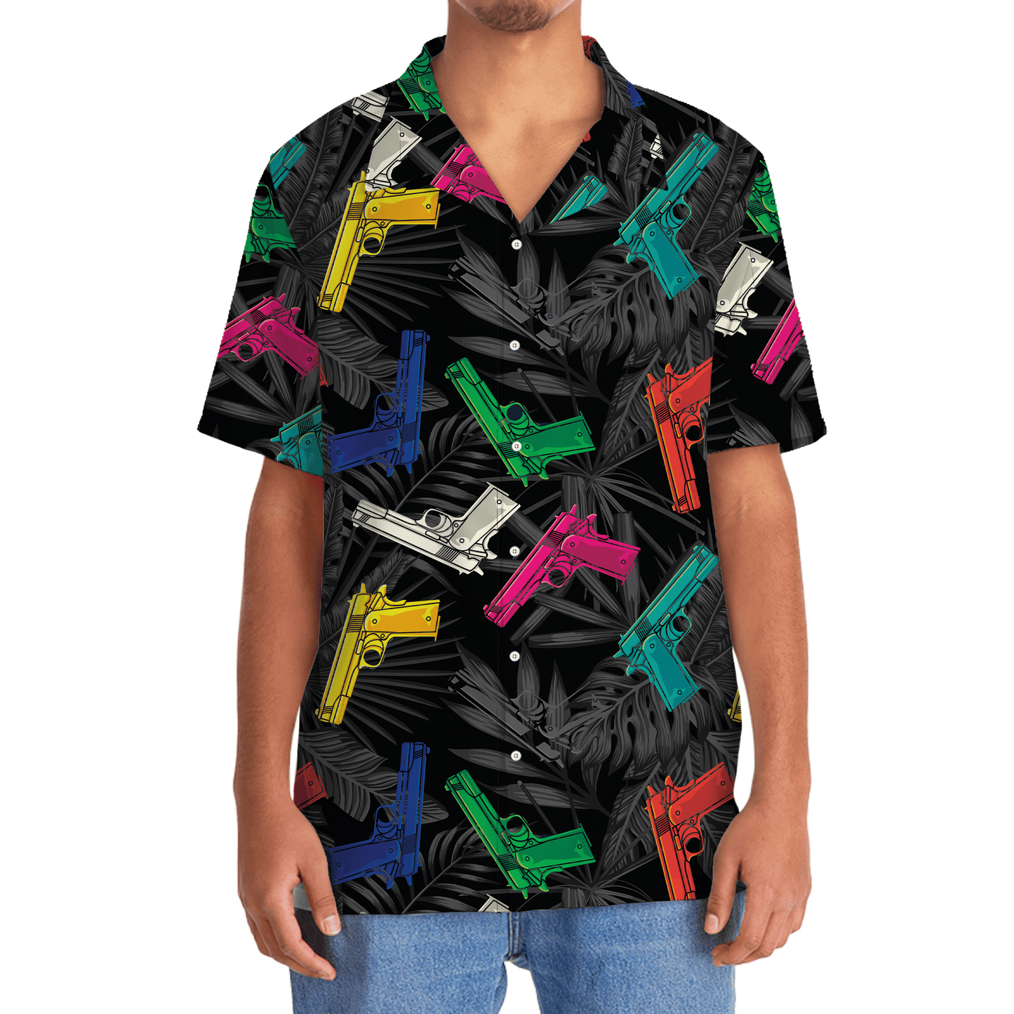 Colorful Western Bold Hawaiian Shirt Artwork View For Coastal Escapes And Resort Style