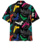 Colorful Western Bold Hawaiian Shirt Pattern Detail For Vacation Travel And Daily Wear