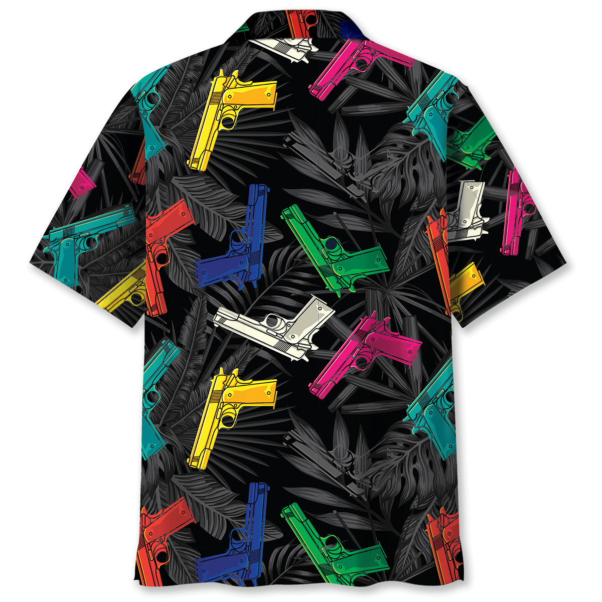 Colorful Western Bold Hawaiian Shirt Pattern Detail For Vacation Travel And Daily Wear