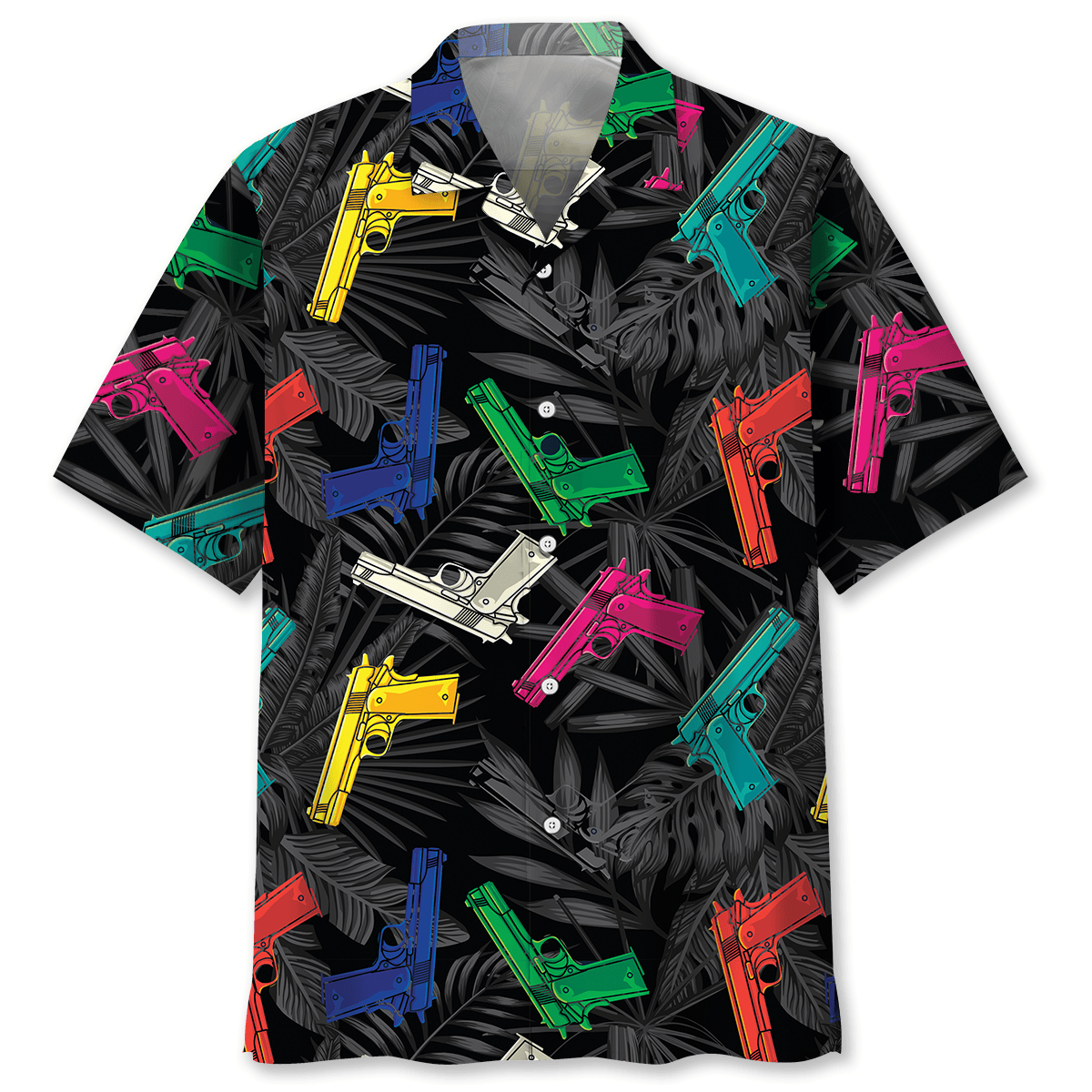 Colorful Western Bold Hawaiian Shirt Design View For Casual Summer Styling
